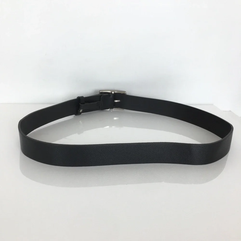 Italian Leather Black Belt by Banana Republic Men’s Size 40 Silver Buckle